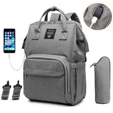 Load image into Gallery viewer, Maternity and Diaper Bag - USB Backpack - Waterproof
